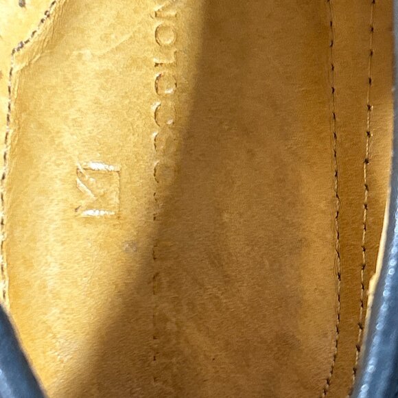 Sandro Moscoloni Mens Size 10 Leather Loafers Shoes Dress Black Apron Split Toe - Picture 11 of 12